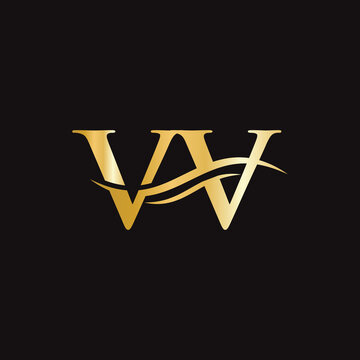 Modern VV Logo Design for business and company identity. Creative VV letter with luxury concept.