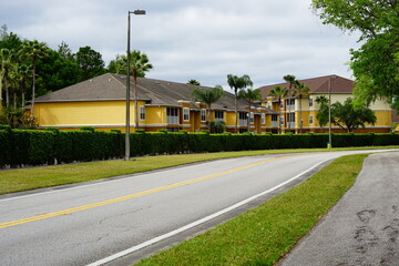 Obraz premium Green Ivy wall of a Florida community 