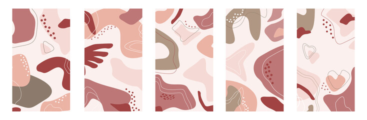 Abstract set of universal background templates. Modern vector design for cover, invitation, banner, placard, brochure, poster, card, flyer.