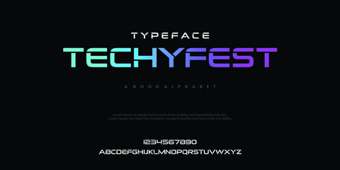futuristic minimalist display font design, alphabet, typeface, letters and numbers, typography.