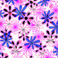 Fototapeta premium Vector illustration of a beautiful floral bouquet. Liberty style. fabric, covers, manufacturing, wallpapers, print, gift wrap.