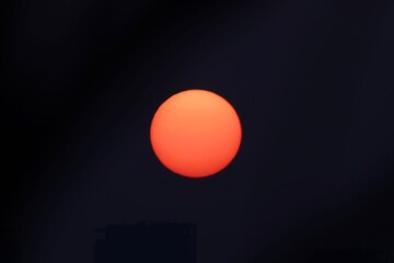 close up of sunset landscape in hong kong