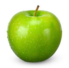 Green apple isolated on white. apple clipping path