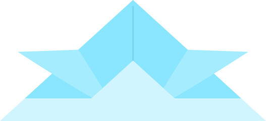 兜　折紙　水色