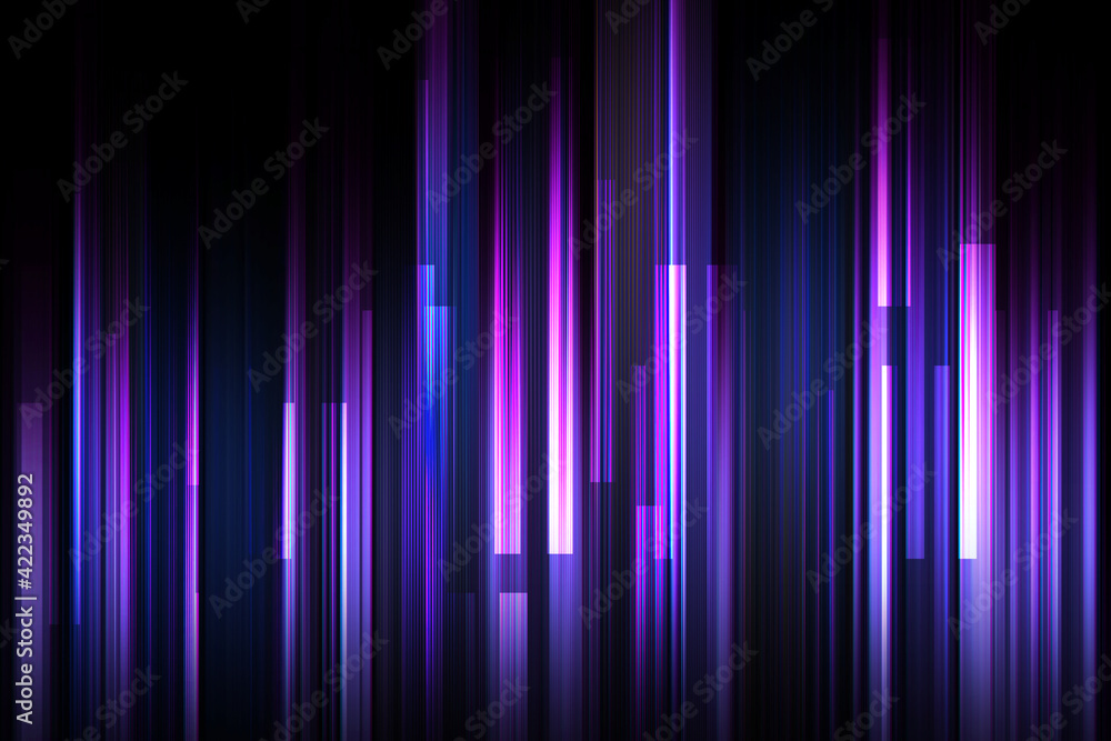 Aufkleber abstract dark art backdrop with digital illuminated by purple color lines. mockup