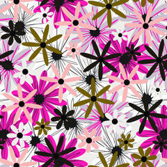 Fototapeta premium Vector illustration of a beautiful floral bouquet. Liberty style. fabric, covers, manufacturing, wallpapers, print, gift wrap.