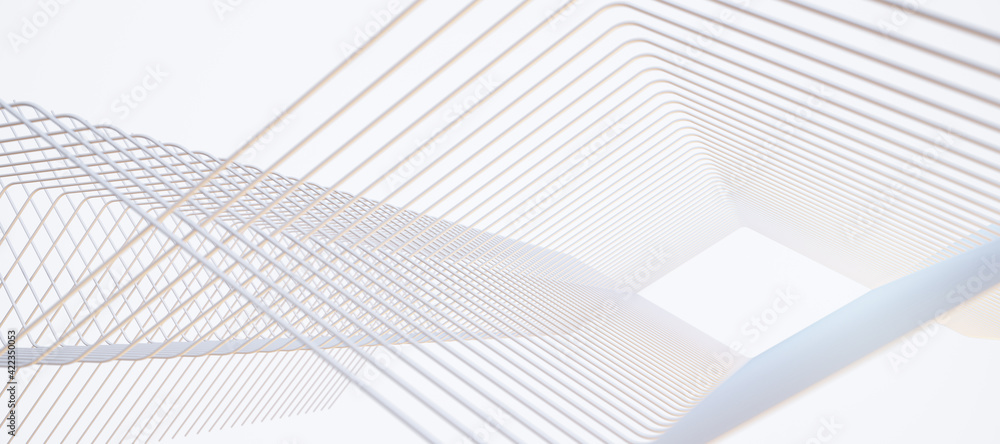 Poster abstract white background with light geometric lines