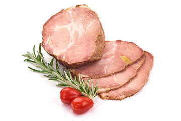 Boiled pork, isolated on white background
