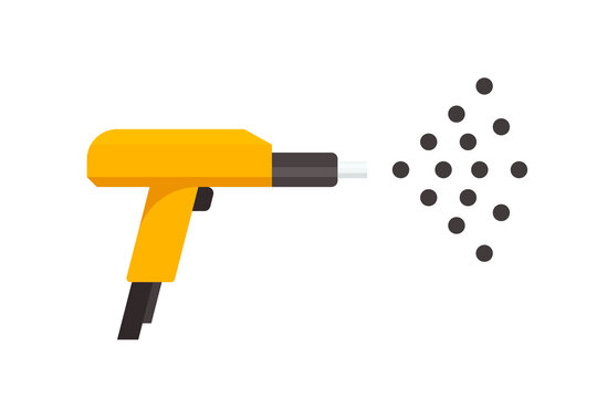 Powder coating gun icon. Clipart image isolated on white background