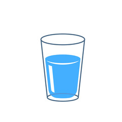 Water glass simple icon. Clipart image isolated on white background