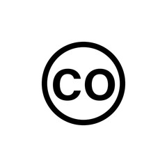 Carbon monoxide detector sign. Clipart image