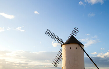 Old traditional windmill in La Mancha