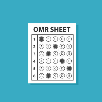 OMR sheet icon. Clipart image isolated on white background