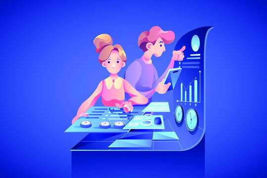 Online Digital Marketing Vector Illustration concept. Flat illustration isolated on white background.