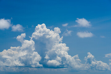 Naklejka na ściany i meble Beautiful clouds with the blue sky background