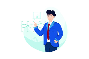 Increase Productivity Vector Illustration concept. Flat illustration isolated on white background.