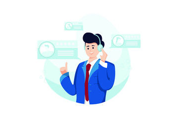 Annual Report Vector Illustration concept. Flat illustration isolated on white background.