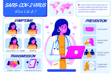 Corona Virus Infographic Vector Illustration concept. 
