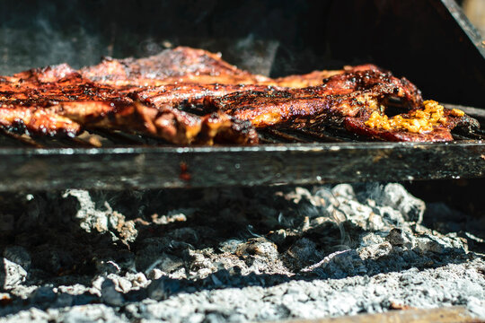 meat on the grill