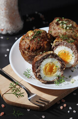 Scottish eggs - national dish of the cuisine of Scotland