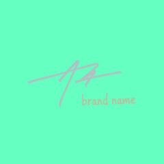 AA initial handwriting or AA handwritten logo for identity