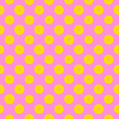 Vector seamless hand-drawn pattern. Abstract texture with brush strokes. Repeating artistic elements background design.
