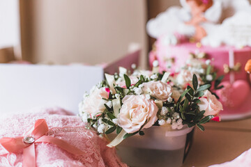 bouquet of roses. Lovely flowers as a gift