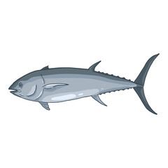 Cartoon Tuna Fish Vector Illustration.
