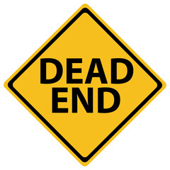 Dead End Road Sign isolated on white