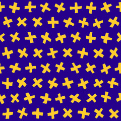 Vector seamless hand-drawn pattern. Abstract texture with brush strokes. Repeating artistic elements background design.