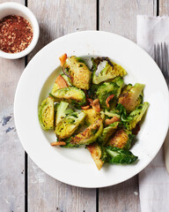 Roasted Brussels sprouts.