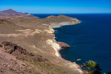 Obraz premium Rocky Coast of Cabo de Gata Nijar Park, Almeria, Spain