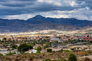 Fototapeta na wymiar Landscape view of Abanilla near Murcia in Spain