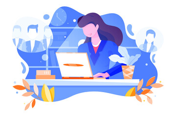 Human Resources Vector Illustration concept. Flat illustration isolated on white background.