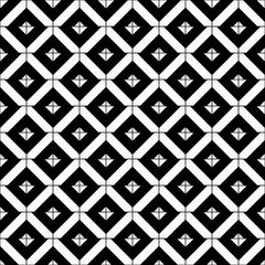 Rhombuses Pattern. Black Rhombuses Tile Pattern. Vector.