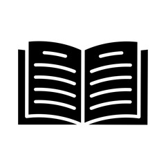 Book icon vector, solid color