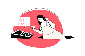 Payment Error - Error State Illustration Concept