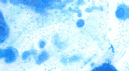 Abstract art background blue liquid paint streaming over surface watercolor technique illustration