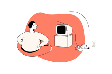 Oh no ! Connection lost - Error State Illustration Concept