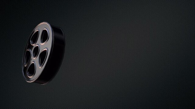  Rotating film reel title screen