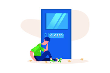 Not Logged In - Empty State Illustration concept. Flat illustration isolated on white background.