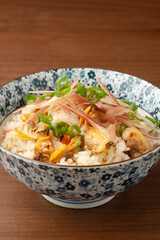 あさりとミョウガの炊き込みご飯