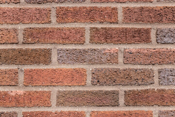 Brick wall background texture with room for copy space or to import to a graphics editor or design program.