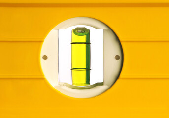Spirit level tool in yellow
