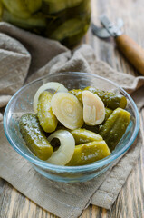 Canned cucumbers, gherkins