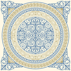 Vintage ornate elegant decorative card