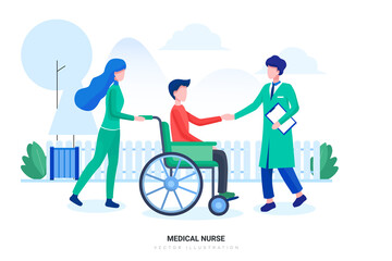 Medical Nurse - Medical Illustration Concept