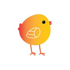 Baby easter chick, vector, icon.