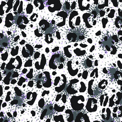 Abstract animal skin leopard seamless pattern design. Jaguar, leopard, cheetah, panther fur. Seamless camouflage background
