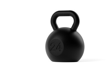 Naklejka na ściany i meble Single fitness gym kettlebell over white background, muscle exercise, bodybuilding or fitness concept